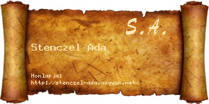 Stenczel Ada névjegykártya